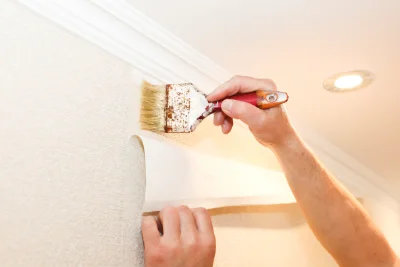 Pose de papier peint à Fretterans — revêtements muraux et toiles de verre